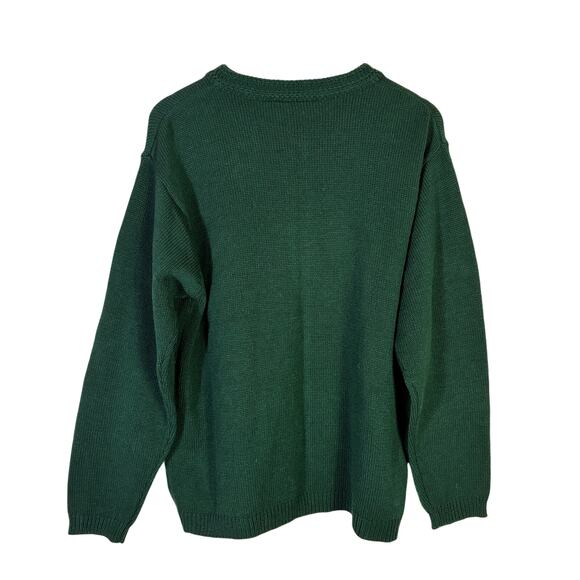 Vintage Carriage Court Button Down Cardigan Womens L Green Knit Old Money Preppy - Picture 5 of 7